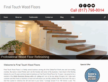 Tablet Screenshot of finaltouch-woodfloors.com